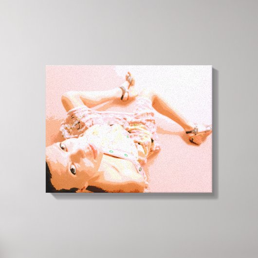 Rosa Mädchen Leinwanddruck (Vorderseite)