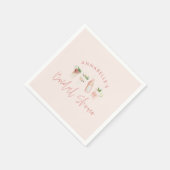 Rosa Mädchen-modernes Cocktail-Script-Junggesellin Serviette (Ecke)