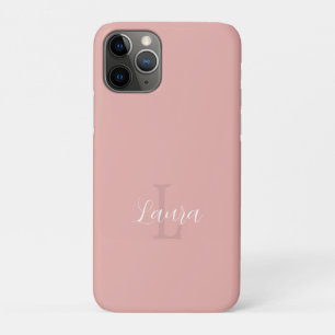 Rosa Mädchen-Monogramm-Name-Skript personalisiert Case-Mate iPhone Hülle
