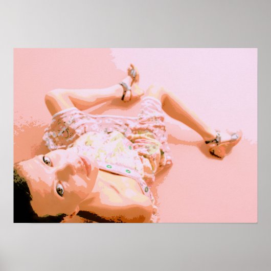 Rosa Mädchen Poster (Vorne)