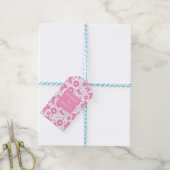 Rosa Mädchen-Schals-Muster Süßes Haar-Accessoire Geschenkanhänger (Mit Garn)