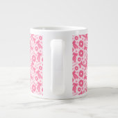 Rosa Mädchen-Schals-Muster Süßes Haar-Accessoire  Jumbo-Tasse (Rückseite)