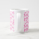 Rosa Mädchen-Schals-Muster Süßes Haar-Accessoire Jumbo-Tasse (Rückseite)