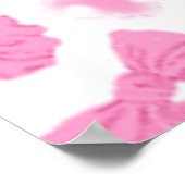 Rosa Mädchen-Schals-Muster Süßes Haar-Accessoire Poster (Ecke)