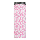 Rosa Mädchen-Schals-Muster Süßes Haar-Accessoire Thermosbecher (Rückseite)