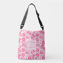 Rosa Mädchen-Schals-Muster Süßes Haar-Accessoire Tragetaschen Mit Langen Trägern