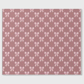 Rosa Mädchen Schleifen Geschenkpapier (Flach)