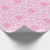 Rosa Mädchen-Schnürsenkel-Muster Süßes Haar-Access Geschenkpapier (Ecke)