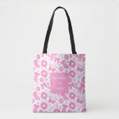 Rosa Mädchen-Schnürsenkel-Muster Süßes Haar-Access Tasche (Vorderseite)