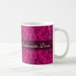 Rosa Mädchen-Tasse Fashionista-Divadamast Rick Kaffeetasse