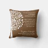 Rosa Mädchen-Taufe-Taufsegen-Gebet Kissen (Rückseite)