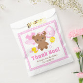Rosa Mädchen Teddybär Kleidung Geburtstag Geschenktütchen (Versiegelt)