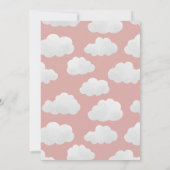 Rosa mädchenhaft elegant Oh Baby Dusche modern sti Einladung (Rückseite)