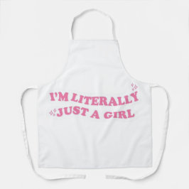 Rosa mädchenhaft im nur ein Mädchen Schürze