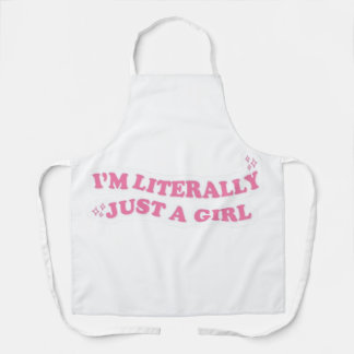 Rosa mädchenhaft im nur ein Mädchen Schürze