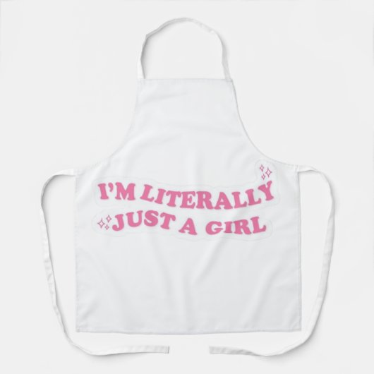 Rosa mädchenhaft im nur ein Mädchen Schürze (Vorderseite)