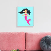 Rosa Mädchenmädchen Leinwanddruck (Insitu (Wohnzimmer))