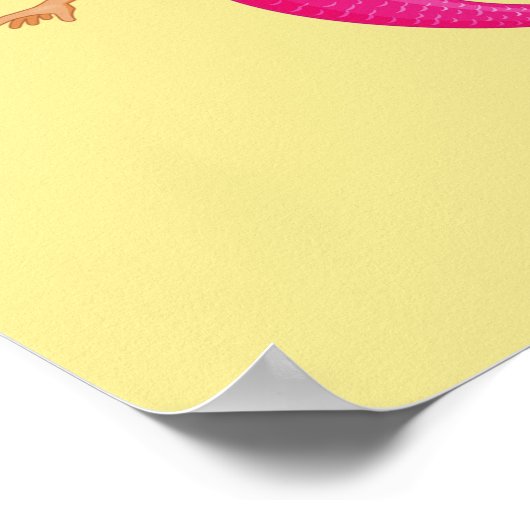 Rosa Mädchenmädchen Poster (Ecke)