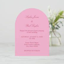 Rosa Magenta Arch Einladung zur Hochzeit