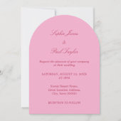 Rosa Magenta Arch Einladung zur Hochzeit (Vorderseite)