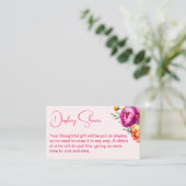 Rosa Magenta Brautdusche Begleitkarte (Stehend Vorderseite)