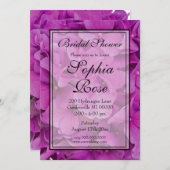 Rosa Magenta Brautparty Einladung (Vorne/Hinten)