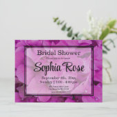 Rosa Magenta Brautparty Einladung (Stehend Vorderseite)