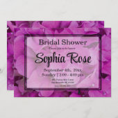 Rosa Magenta Brautparty Einladung (Vorne/Hinten)