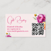 Rosa Magenta Brautparty qa Geschenkkartei Begleitkarte (Vorderseite)