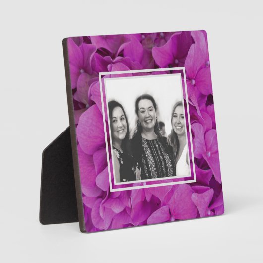 Rosa Magenta-Hydrangeas-Rose Fotoplatte (Vorderseite)