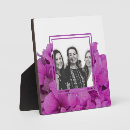 Rosa Magenta-Hydrangeas-Rose Fotoplatte (Vorderseite)