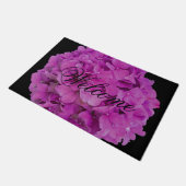Rosa Magenta-Hydrangeas-Rose Fußmatte (Schrägansicht)