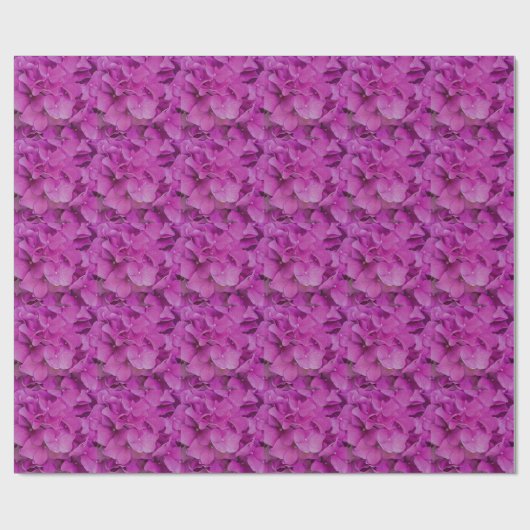 Rosa Magenta-Hydrangeas-Rose Geschenkpapier (Flach)