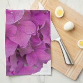 Rosa Magenta-Hydrangeas-Rose Geschirrtuch (Viertel Falte)