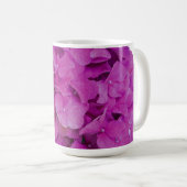 Rosa Magenta-Hydrangeas-Rose Kaffeetasse (VorderseiteRechts)