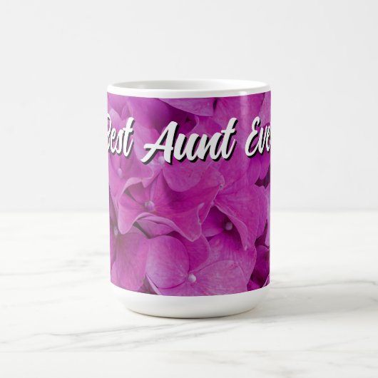 Rosa Magenta-Hydrangeas-Rose Kaffeetasse (Mittel)