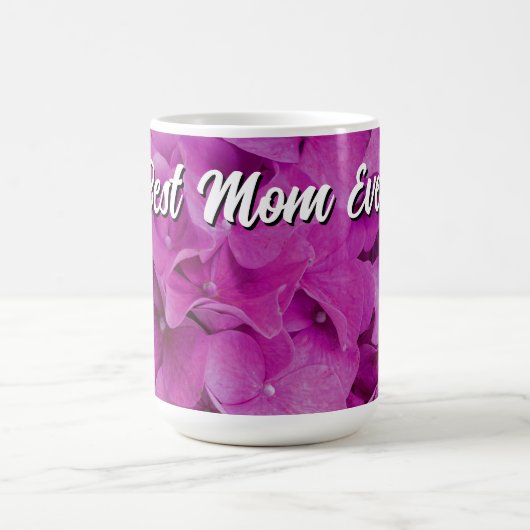 Rosa Magenta-Hydrangeas-Rose Kaffeetasse (Mittel)