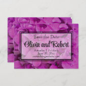 Rosa Magenta-Hydrangeas-Rose Save The Date (Vorne/Hinten)
