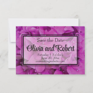 Rosa Magenta-Hydrangeas-Rose Save The Date