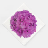 Rosa Magenta-Hydrangeas-Rose Serviette (Ecke)