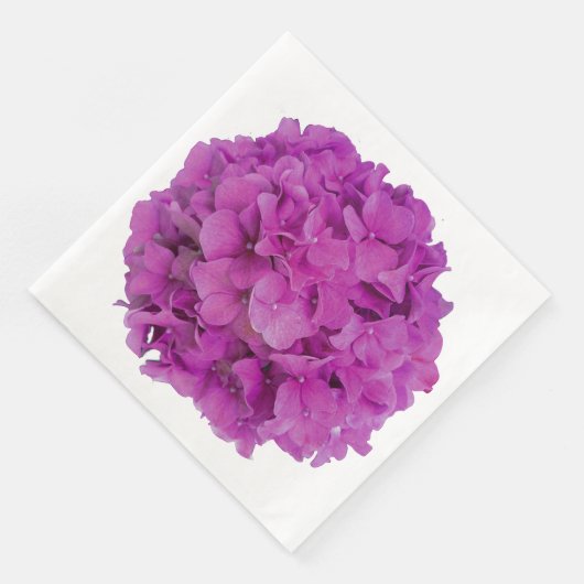 Rosa Magenta-Hydrangeas-Rose Serviette (Ecke)