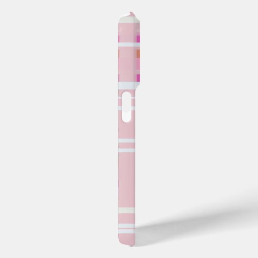 Rosa Magenta karierter Streifen Case-Mate iPhone Hülle (Rückseite / Rechts)