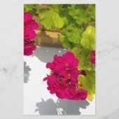 Rosa Magenta Rosa Blume Briefpapier (Vorderseite)