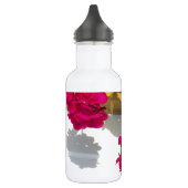Rosa Magenta Rosa Blume Trinkflasche (Links)