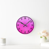 Rosa Magenta Runde Wanduhr (Zuhause)