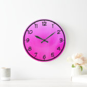 Rosa Magenta Runde Wanduhr (Zuhause)