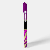 Rosa Magenta Zebra Black Gold Case-Mate iPhone Hülle (Rückseite / Links)