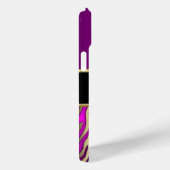 Rosa Magenta Zebra Black Gold Case-Mate iPhone Hülle (Rückseite / Rechts)