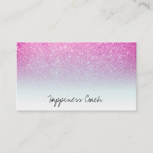 *~* rosa magentaroter blauer weißer Ombre Visitenkarte (Vorderseite)