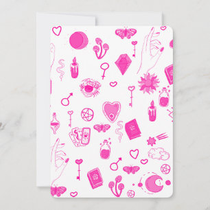 rosa magisch mystisch einladung